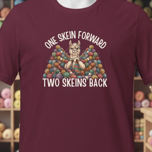 One Skein Forward T-Shirt Maroon t-shirt