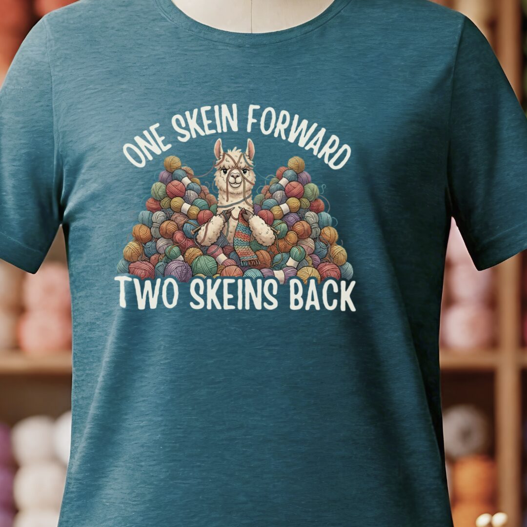 One Skein Forward T-Shirt Teal Blue t-shirt