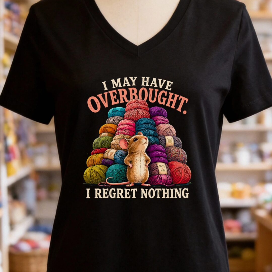 Overbought V-Neck T-Shirt Black t-shirt