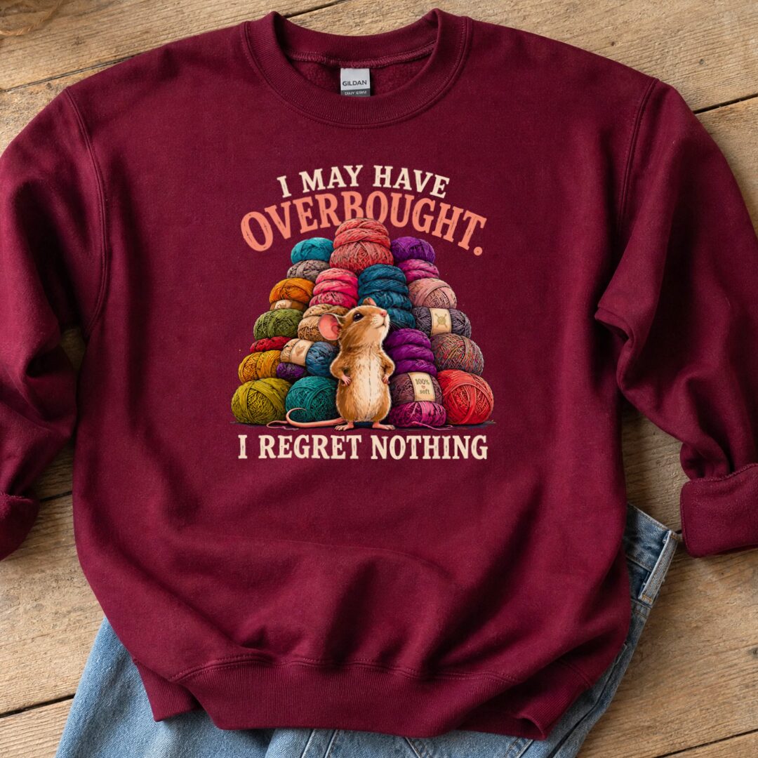 Overbought Sweatshirt Maroon t-shirt