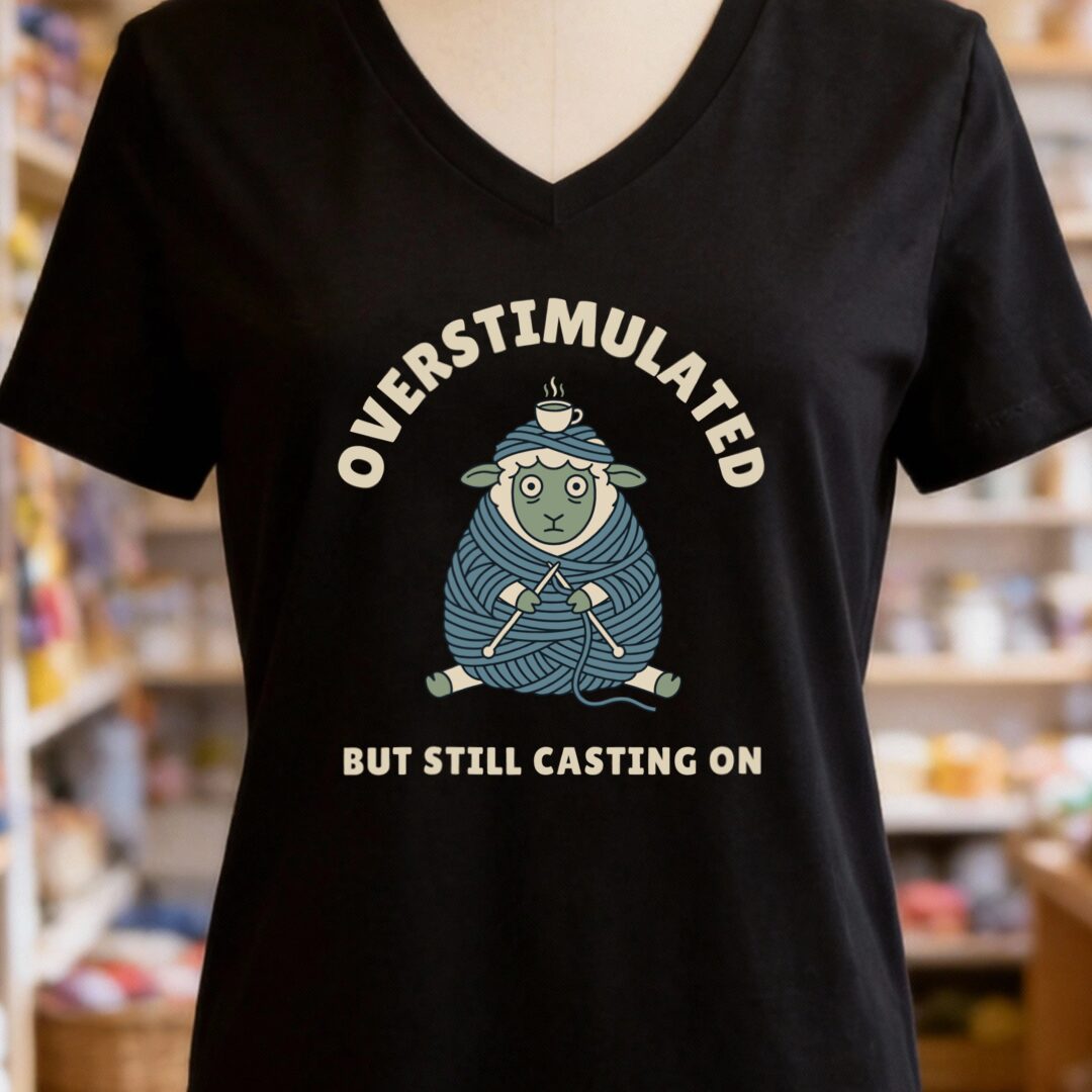 Overstimulated V-Neck T-Shirt Black t-shirt