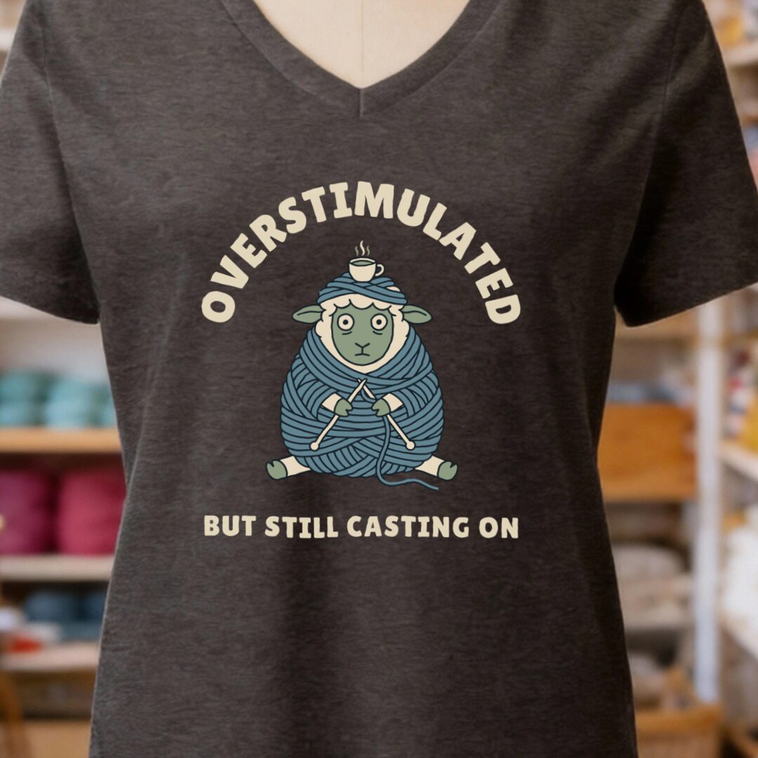 Overstimulated V-Neck T-Shirt Dark Grey t-shirt