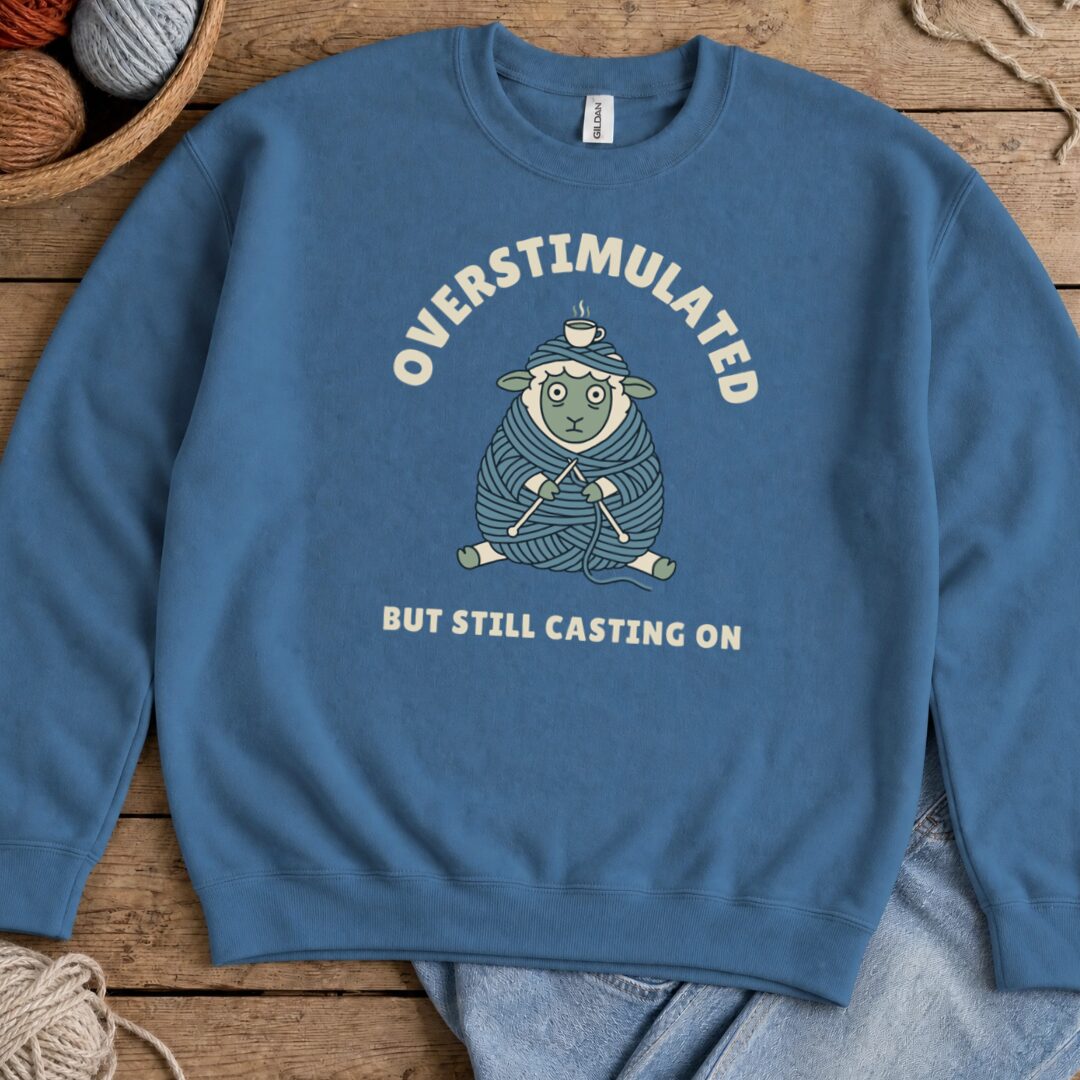 Overstimulated Sweatshirt Indigo Blue t-shirt