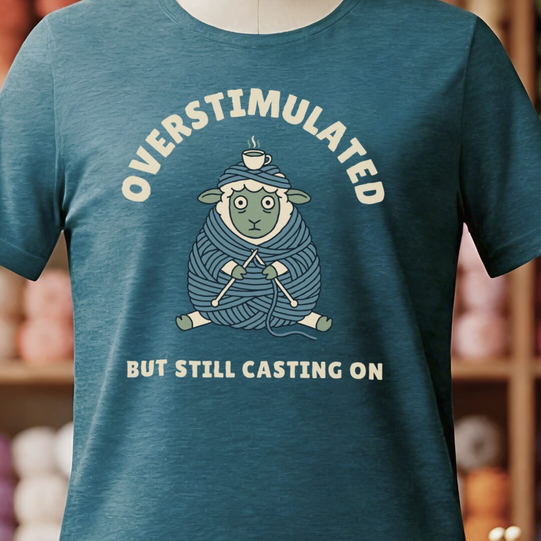 Overstimulated T-Shirt Teal Blue t-shirt