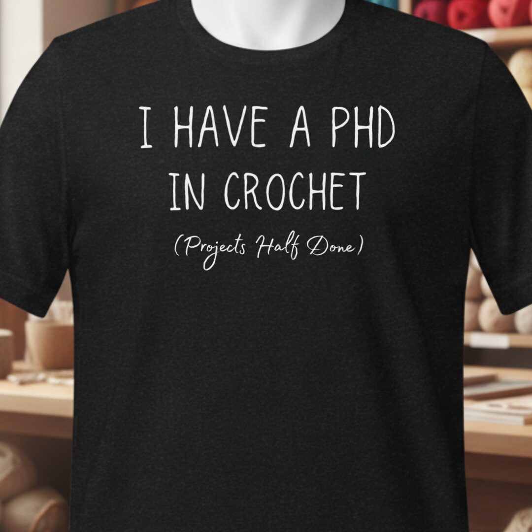PHD In Crochet T-Shirt Black t-shirt