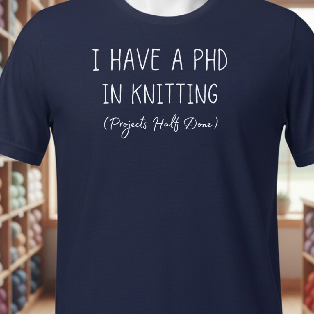 PHD In Knitting T-Shirt Navy t-shirt