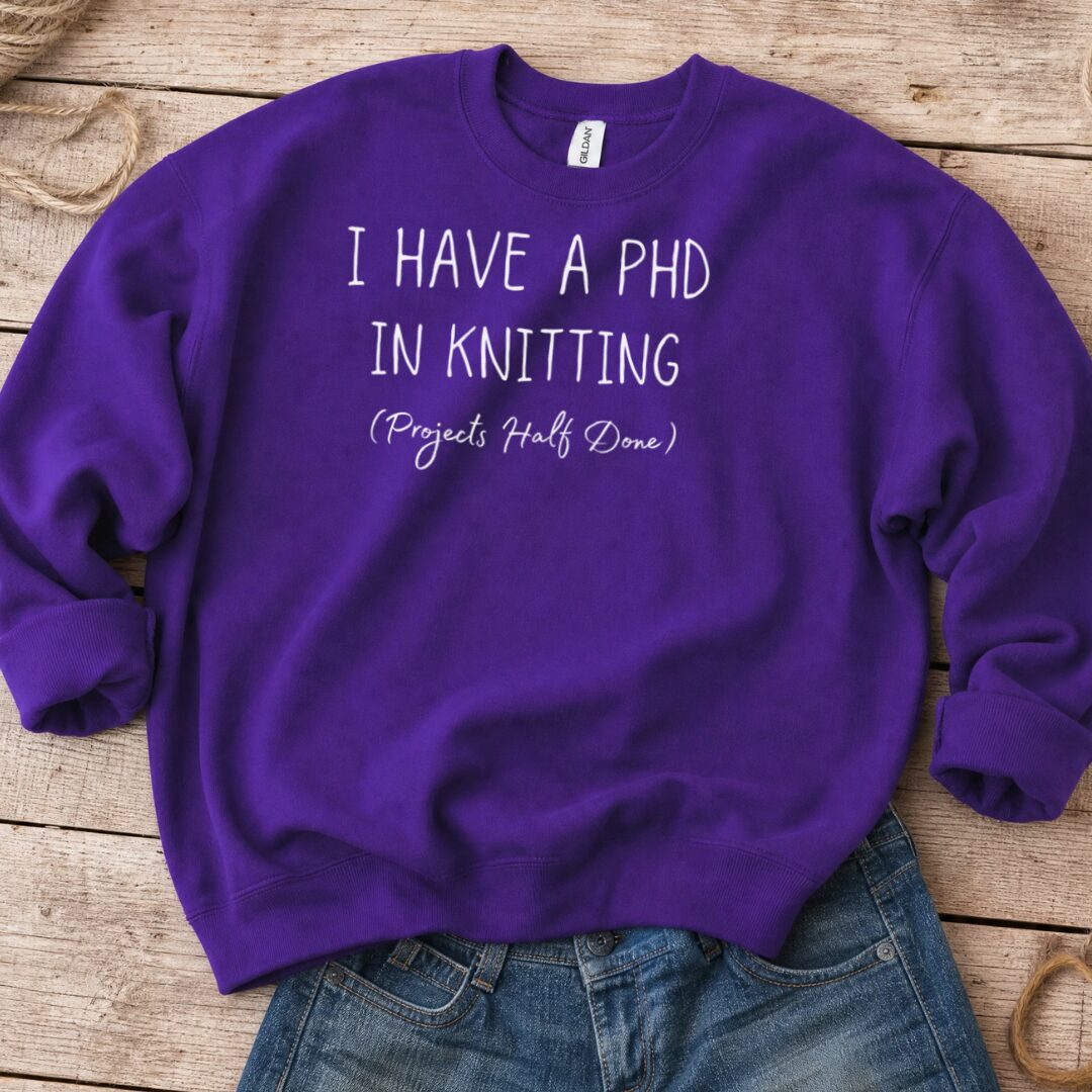 PHD In Knitting Sweatshirt Purple t-shirt