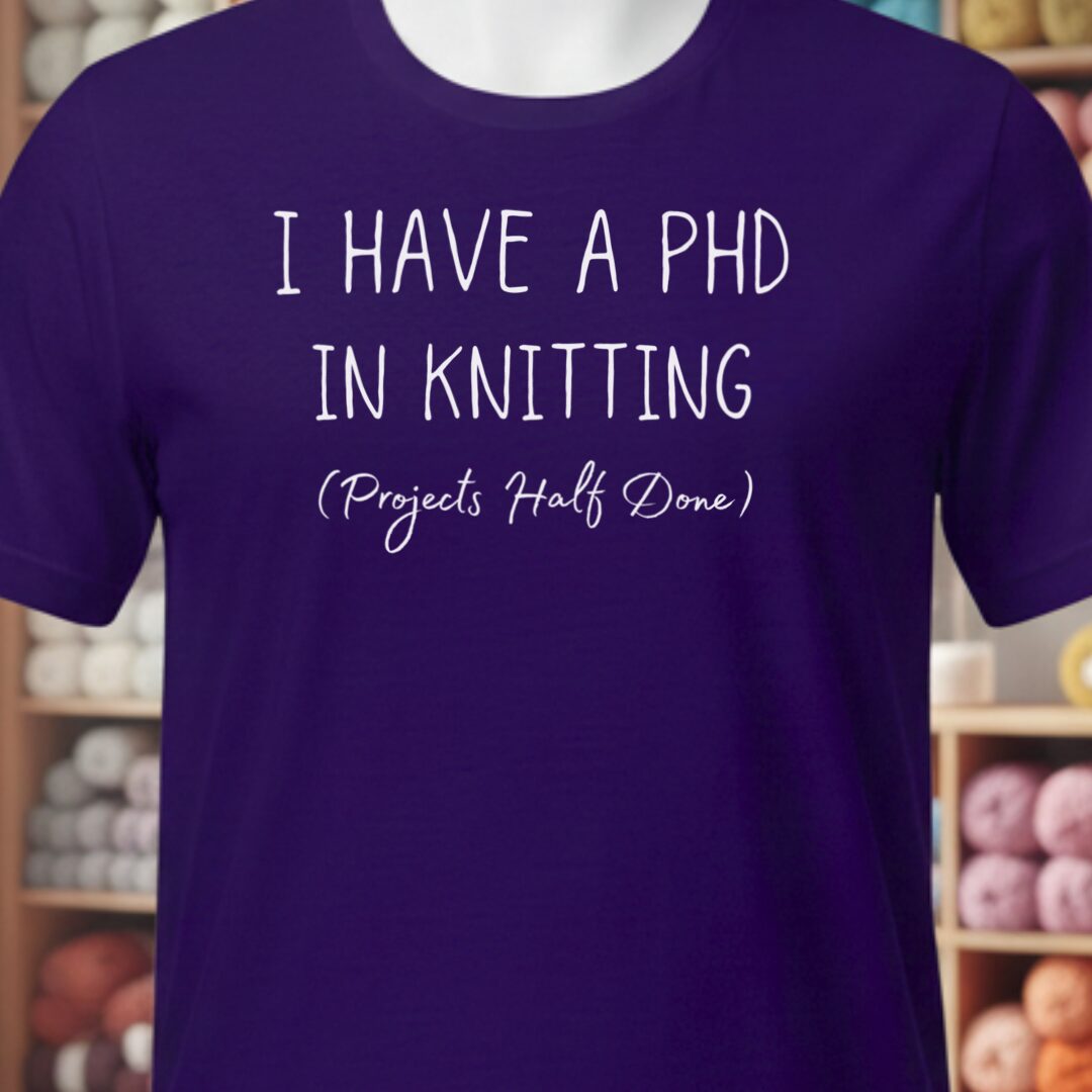 PHD In Knitting T-Shirt Purple t-shirt