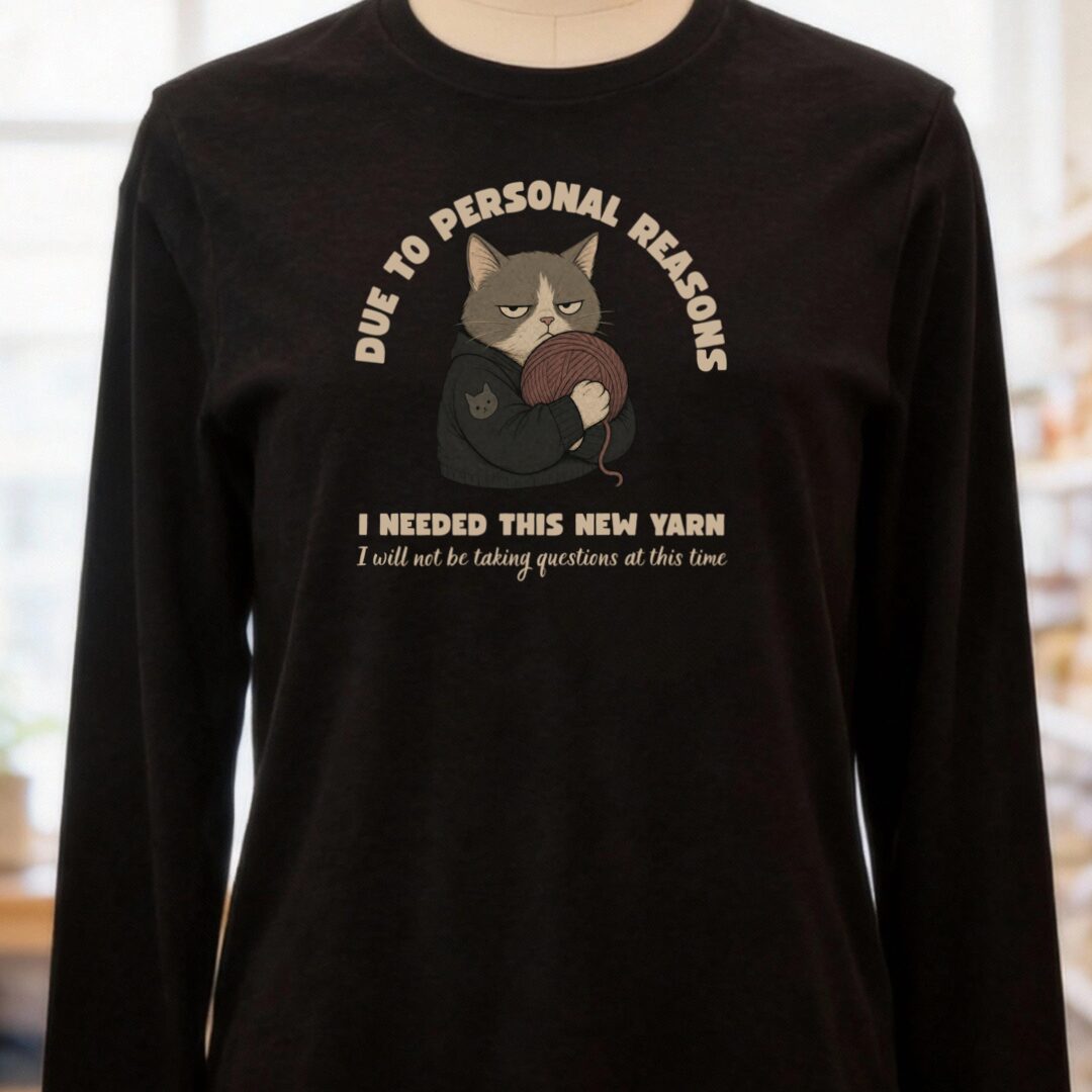 Personal Reasons Long Sleeve Tee Black t-shirt