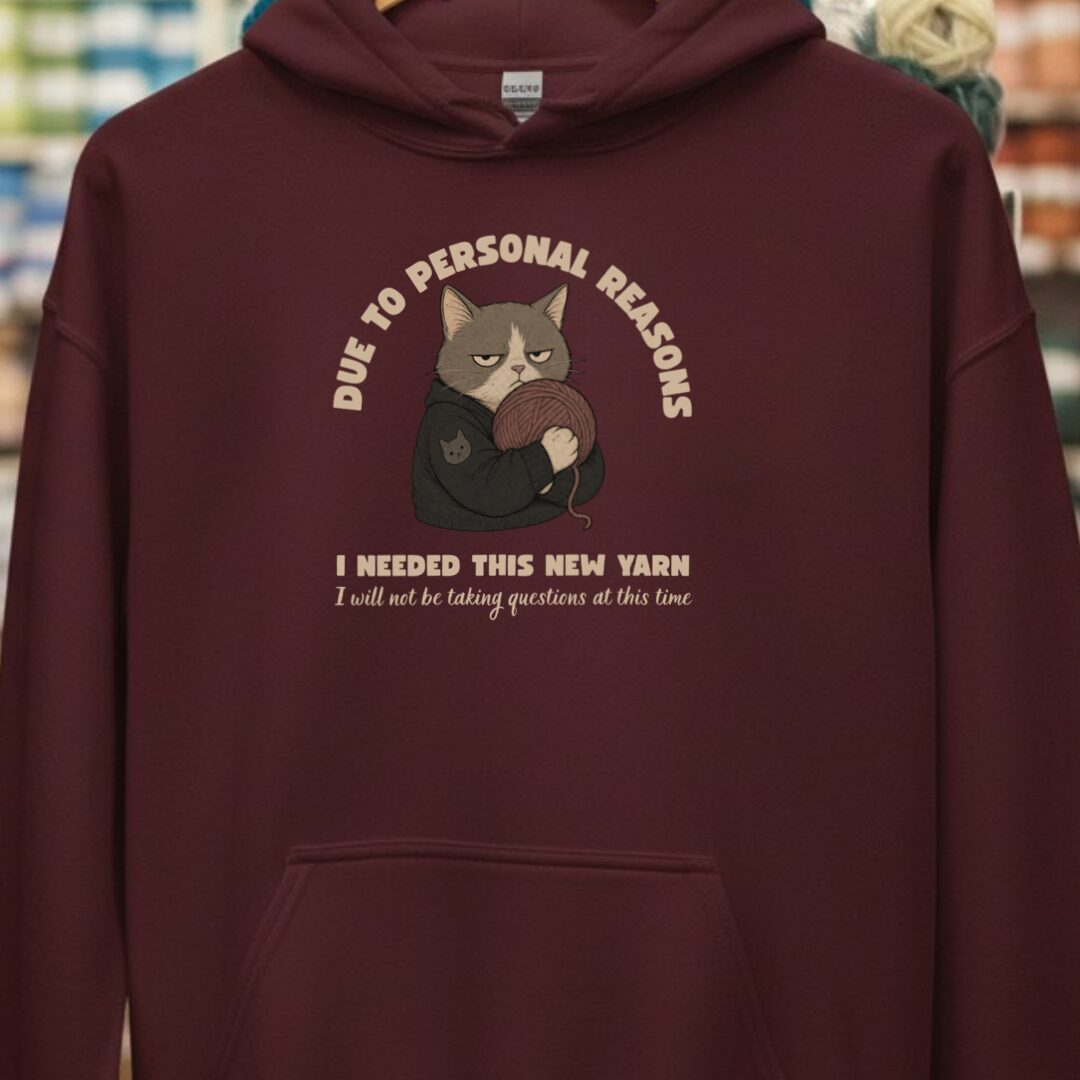 Personal Reasons Hoodie Maroon t-shirt