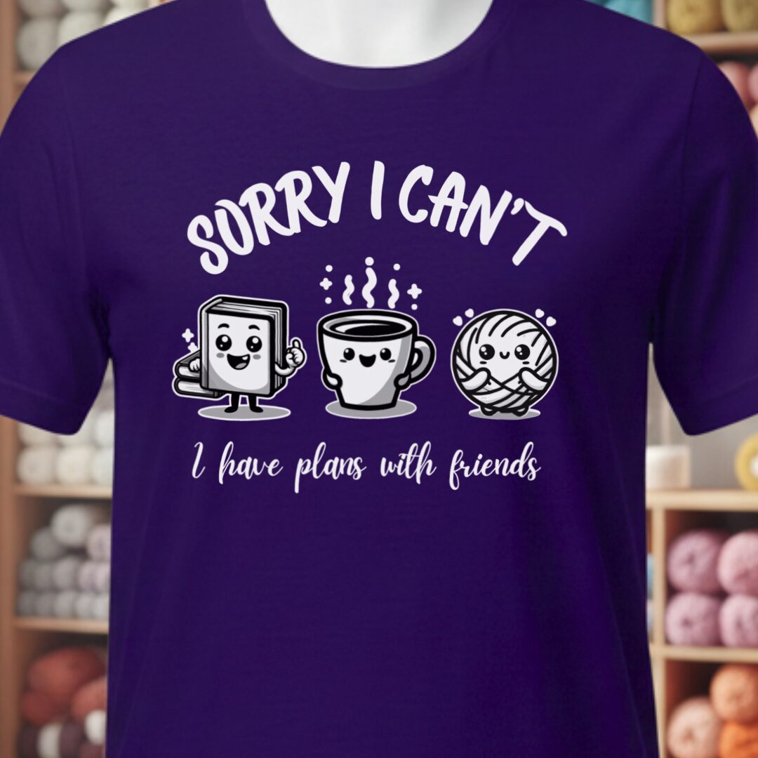 Plans with friends T-Shirt Purple t-shirt