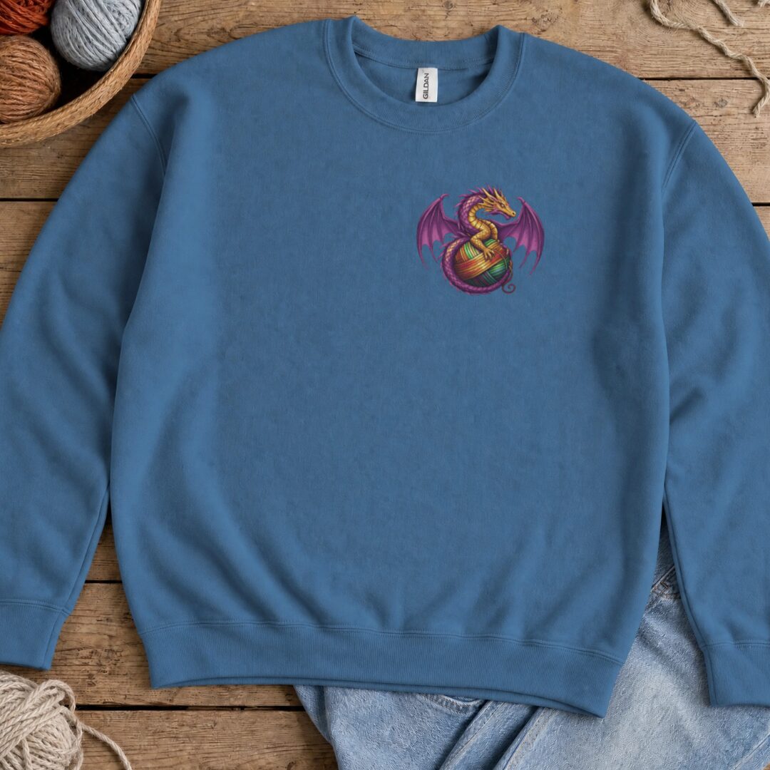 Pocket Dragon Sweatshirt Indigo Blue t-shirt