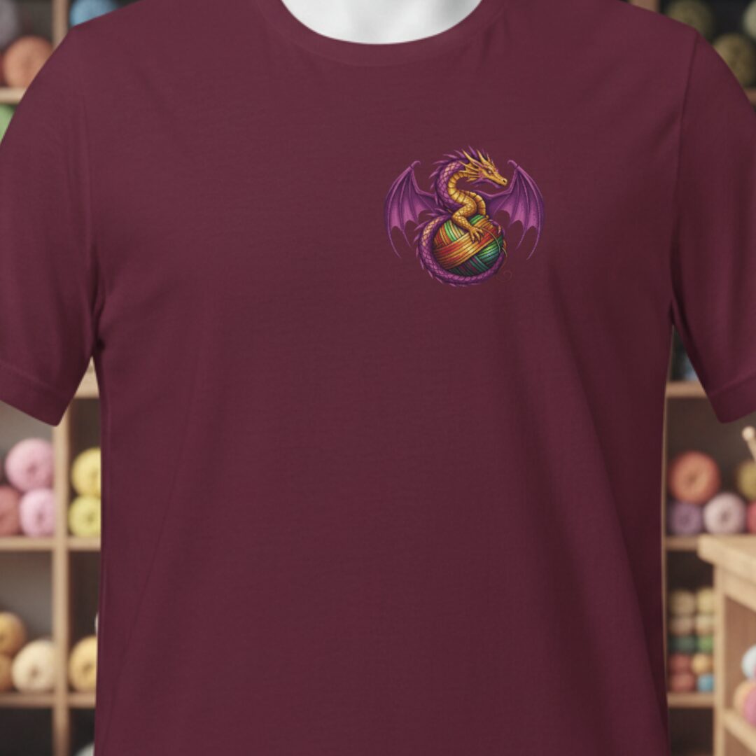 Pocket Dragon T-Shirt Maroon t-shirt