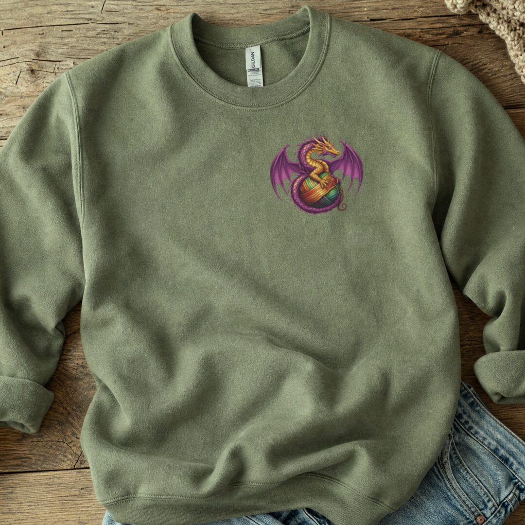 Pocket Dragon Sweatshirt Military Green t-shirt