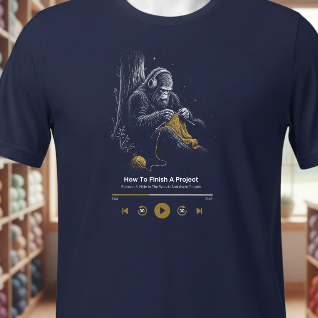 Podcast Bigfoot T-Shirt Navy t-shirt
