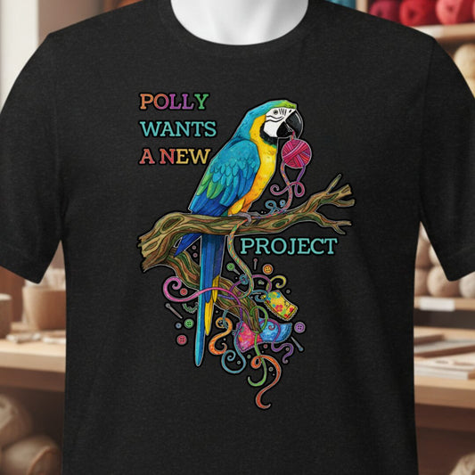 Polly Wants A New Project T-Shirt Black t-shirt