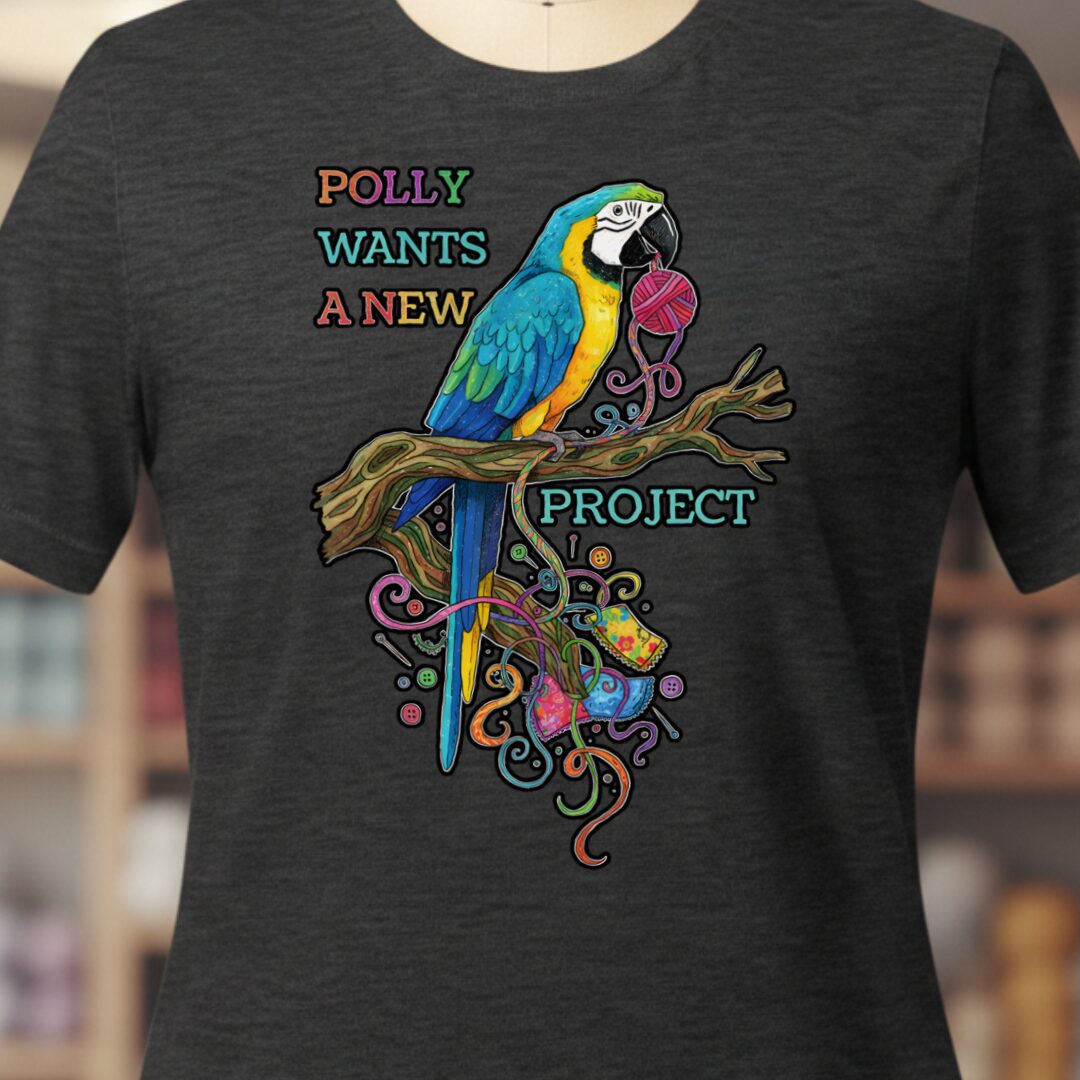 Polly Wants A New Project T-Shirt Dark Grey t-shirt