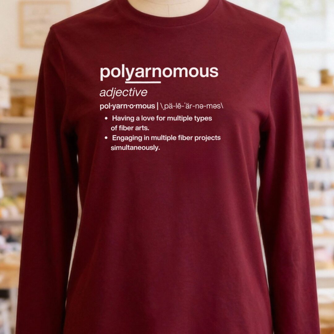 Polyarnomous Long Sleeve Tee Maroon t-shirt