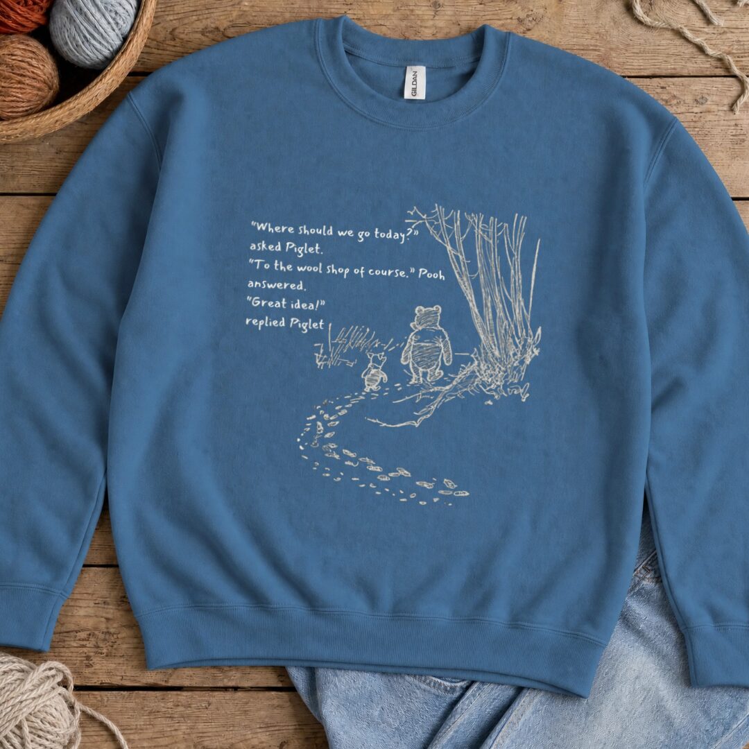 Pooh and Piglet Sweatshirt Indigo Blue t-shirt