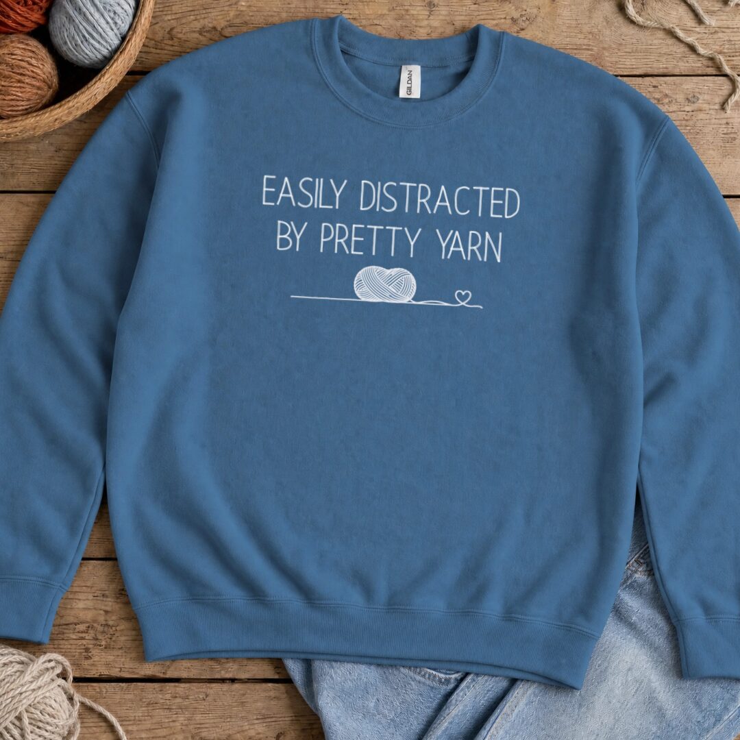 Pretty Yarn Sweatshirt Indigo Blue t-shirt