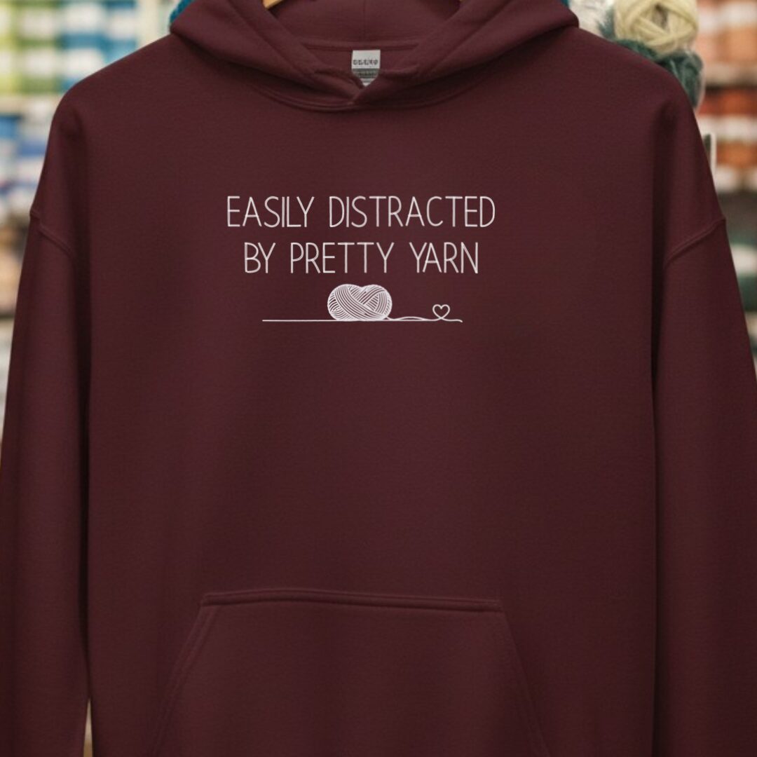 Pretty Yarn Hoodie Maroon t-shirt