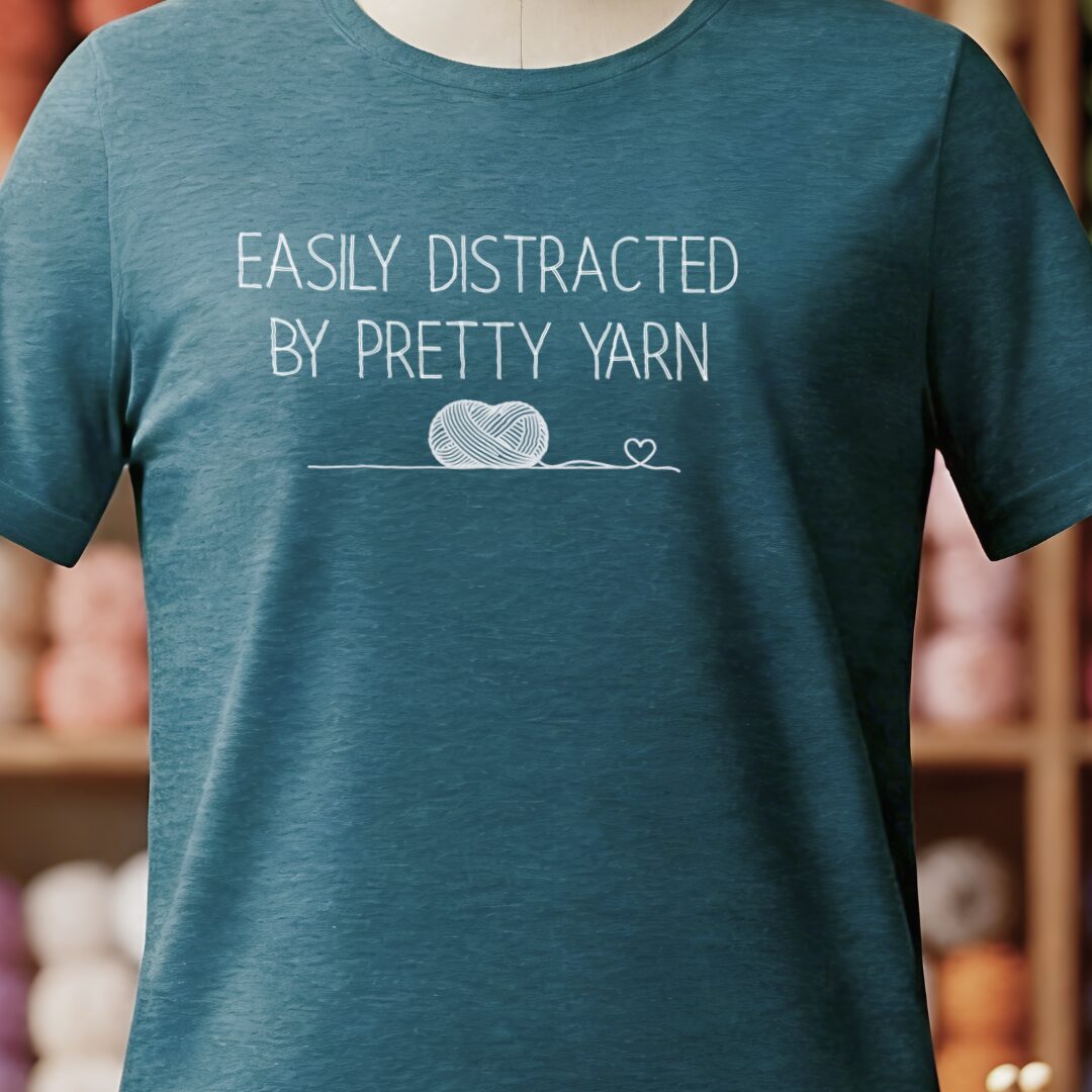 Pretty Yarn T-Shirt Teal Blue t-shirt