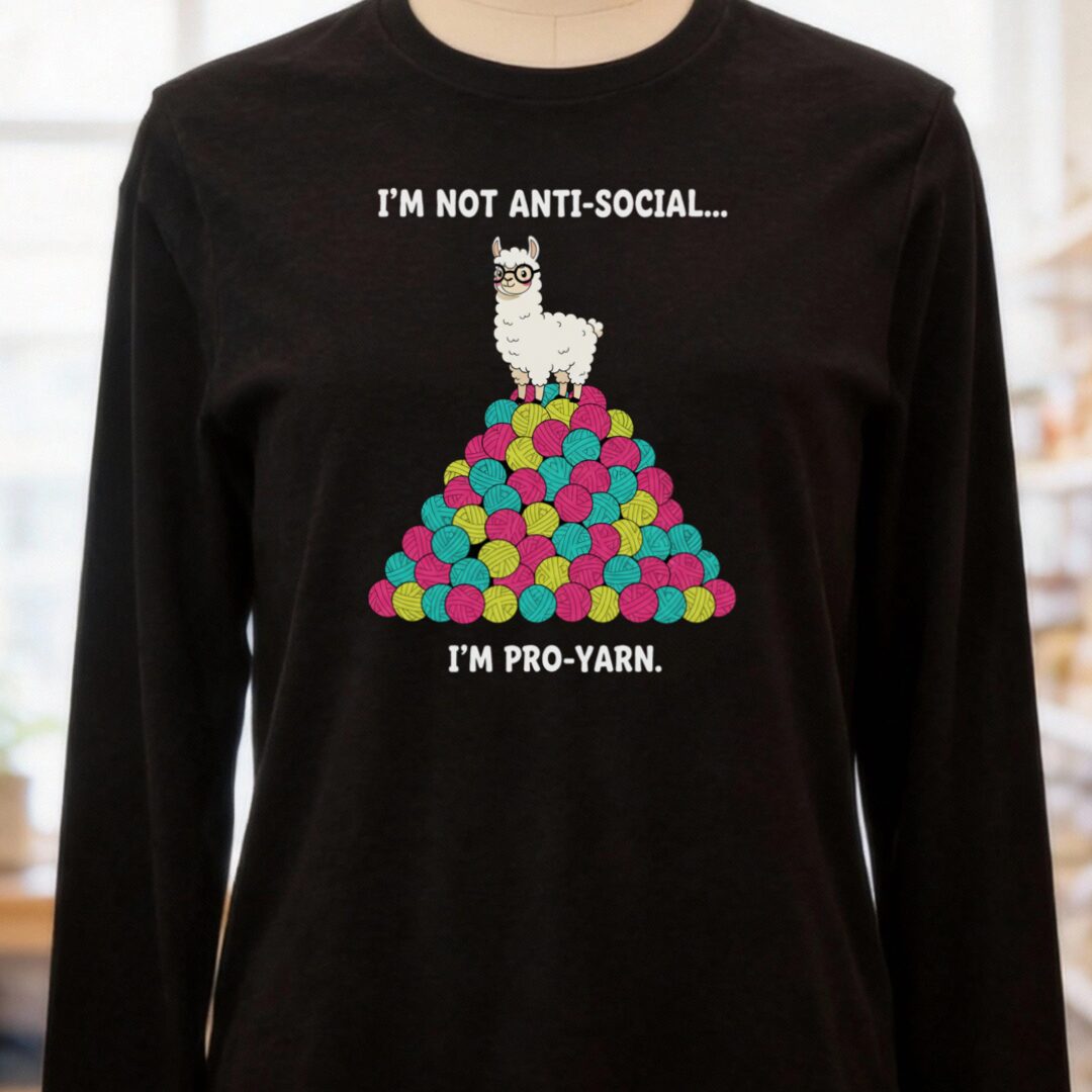 Pro Yarn Long Sleeve Tee Black Heather t-shirt