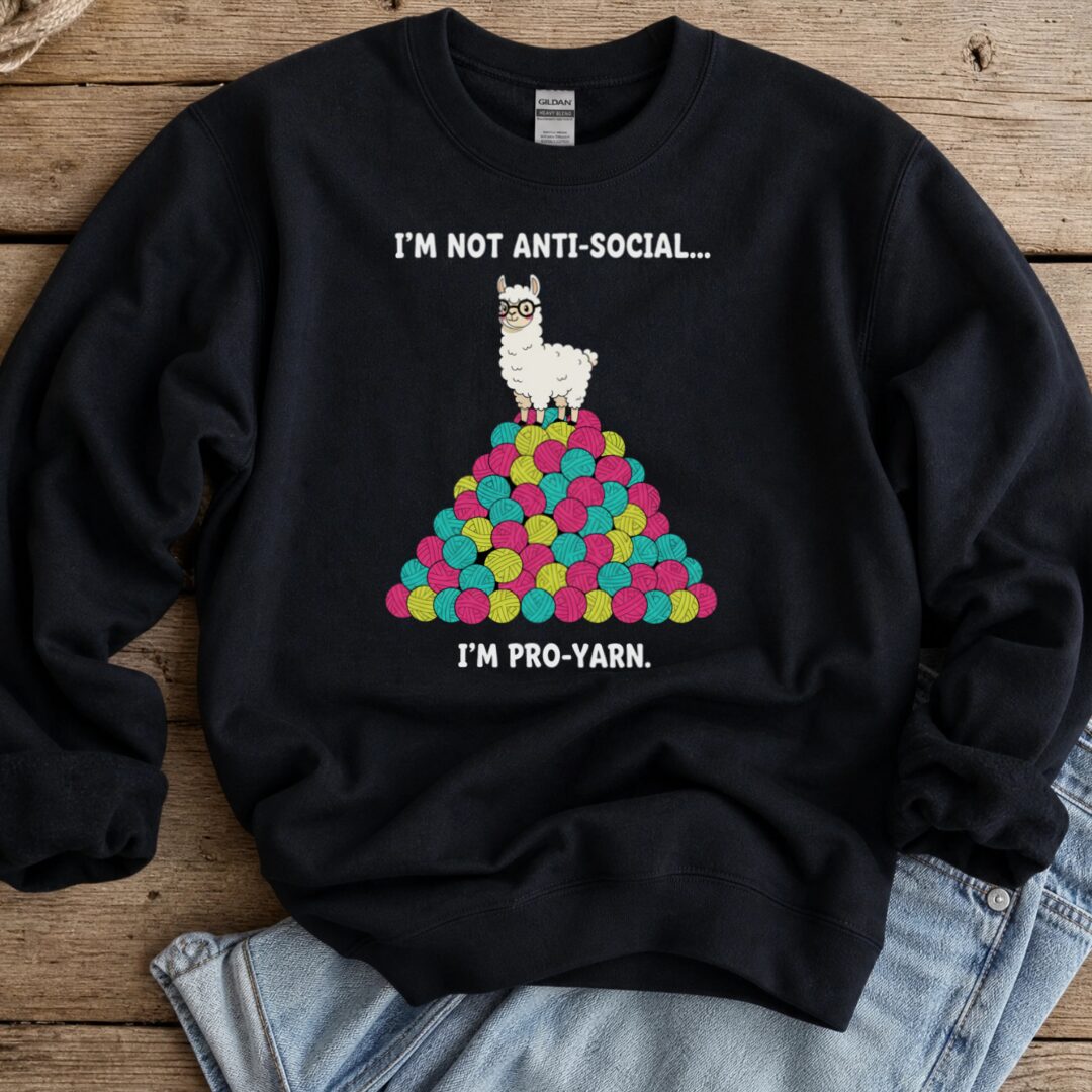 Pro Yarn Sweatshirt Black t-shirt