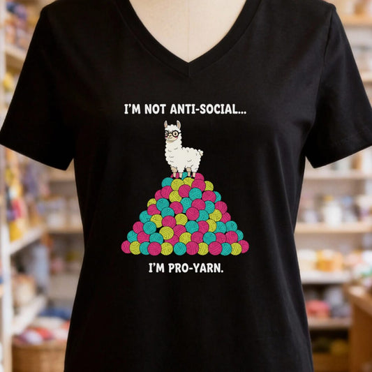 Pro Yarn V-Neck T-Shirt Black t-shirt