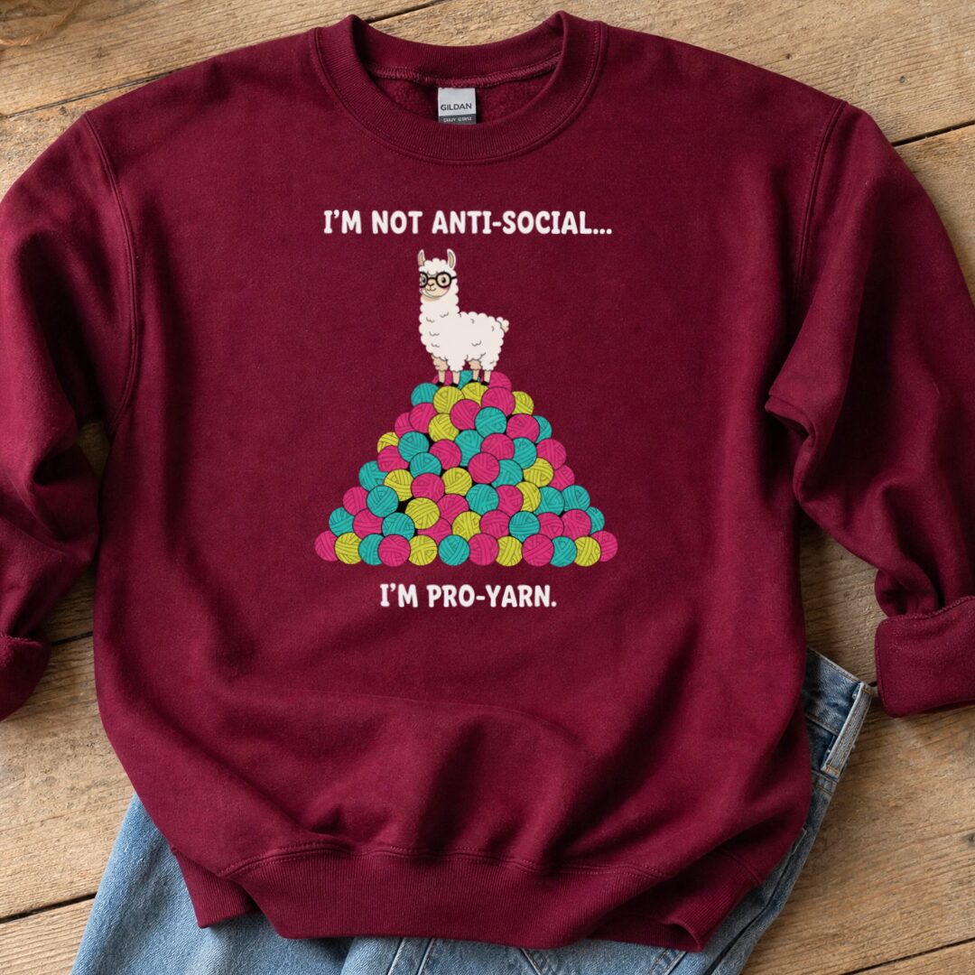 Pro Yarn Sweatshirt Maroon t-shirt