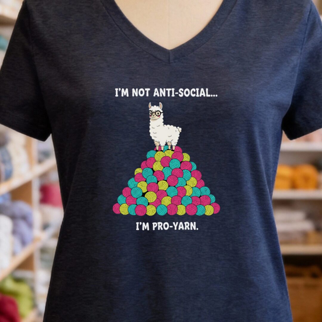 Pro Yarn V-Neck T-Shirt Navy t-shirt