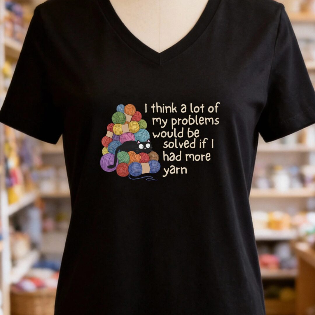 Problem Solved V-Neck T-Shirt Black t-shirt