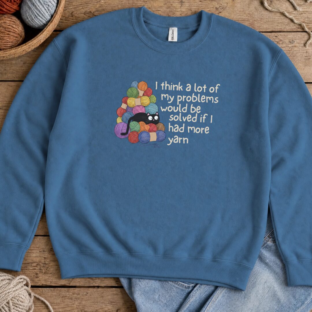 Problem Solved Sweatshirt Indigo Blue t-shirt