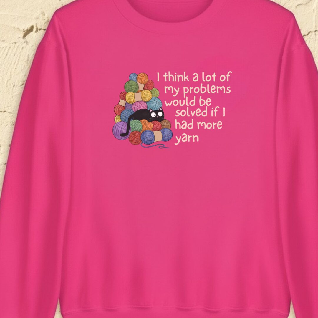 Problems Solved Bright Pink Sweatshirt.jpg