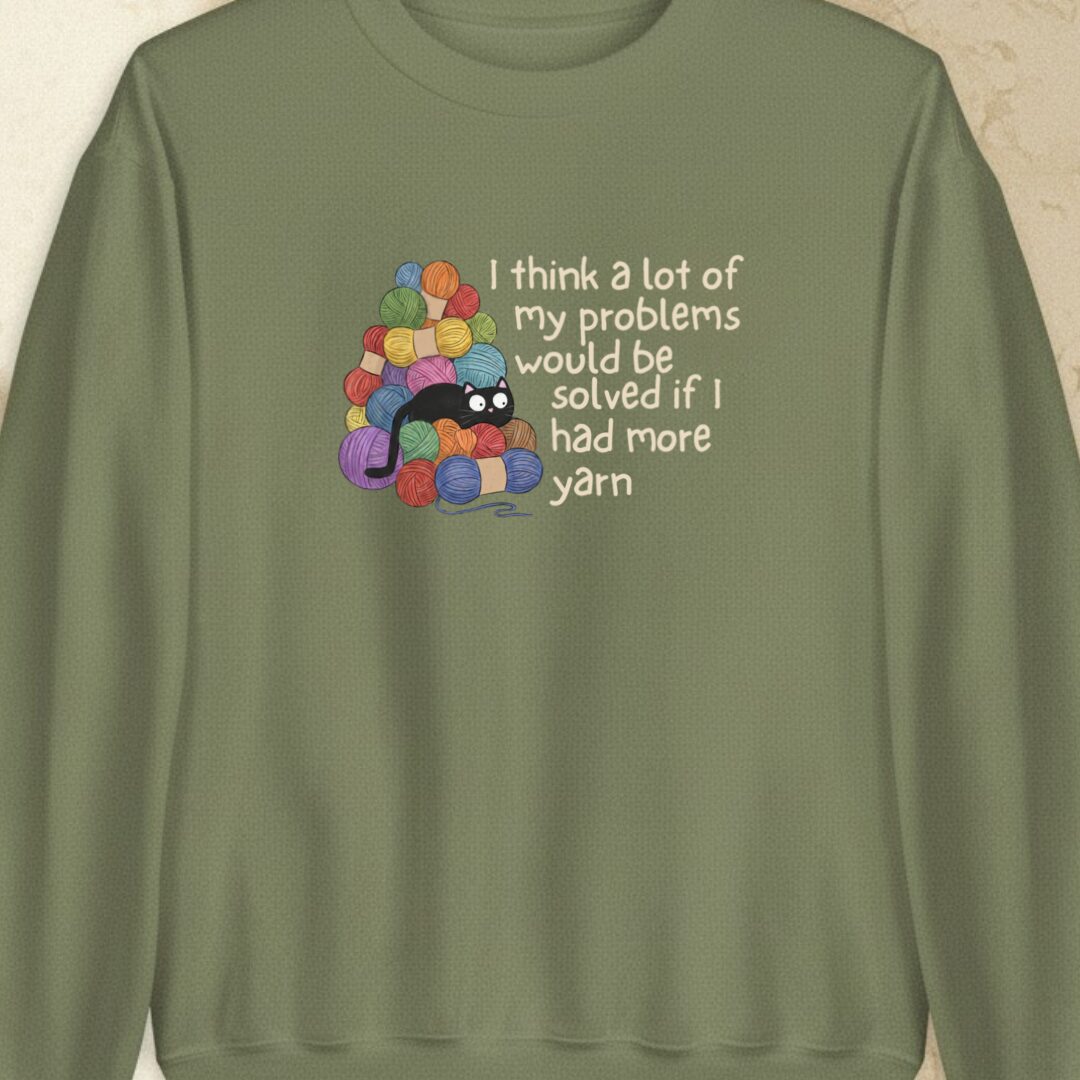 Problems Solved Military Green Sweatshirt.jpg