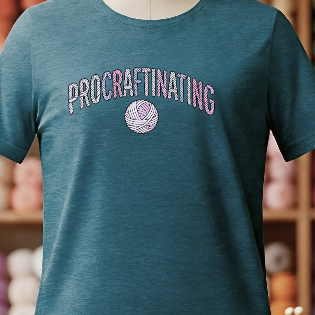 Procraftinating T-Shirt Teal Blue t-shirt