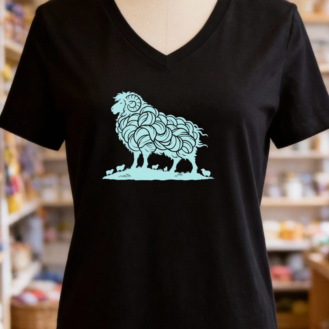 Proud Fleece V-Neck T-Shirt Black t-shirt