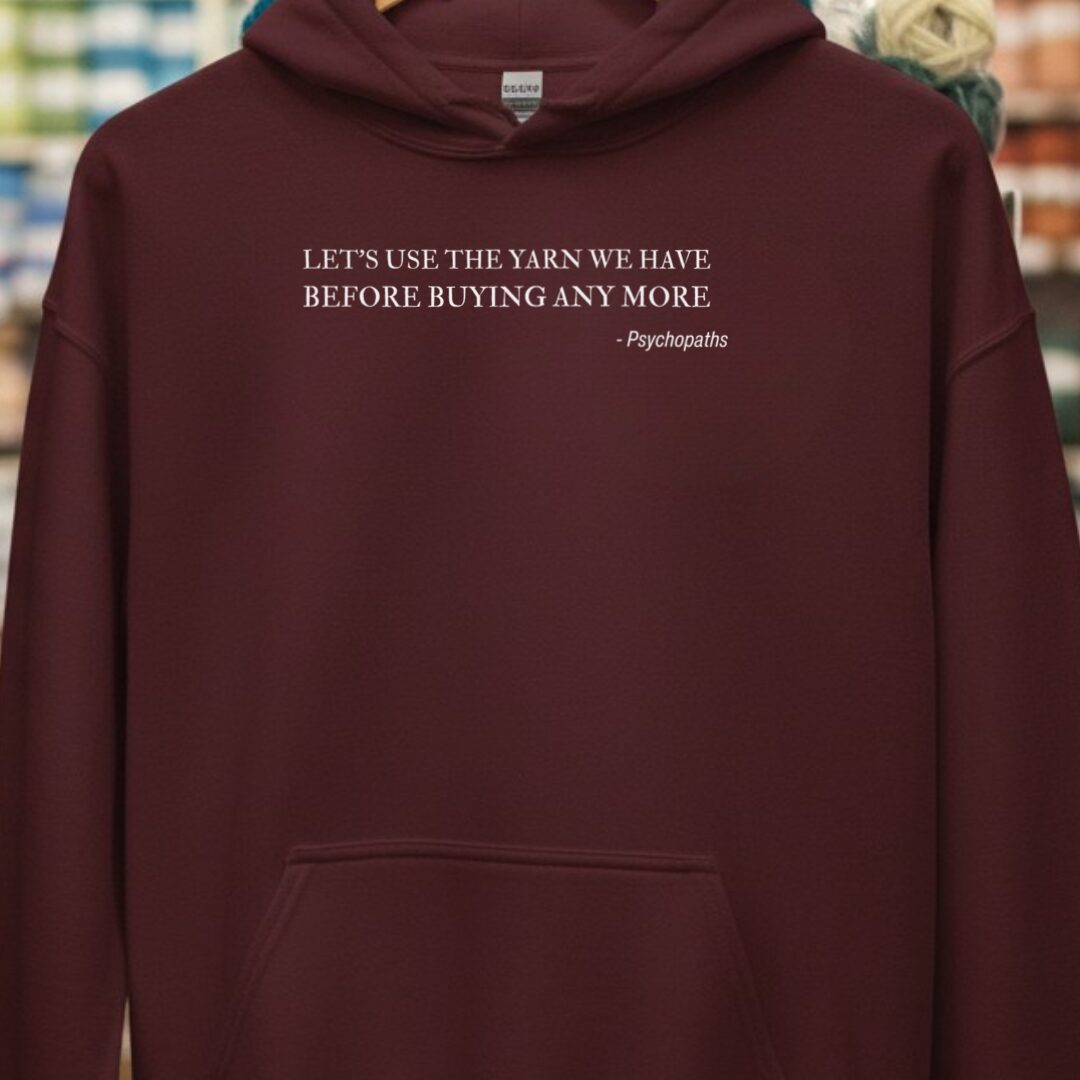 Psychopaths Hoodie Maroon t-shirt