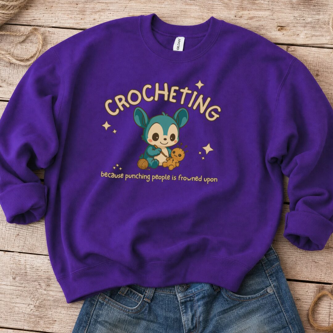 Punching People Is Frowned Upon Sweatshirt Purple t-shirt