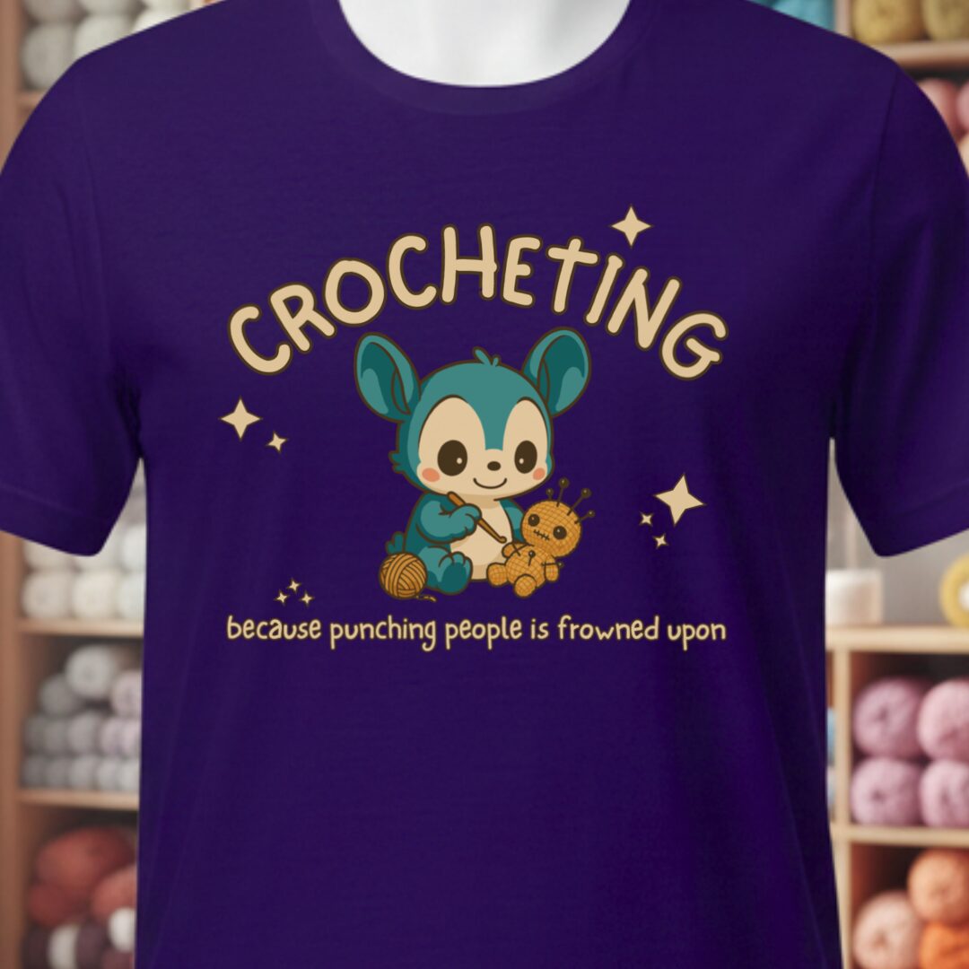 Punching People Is Frowned Upon T-Shirt Purple t-shirt