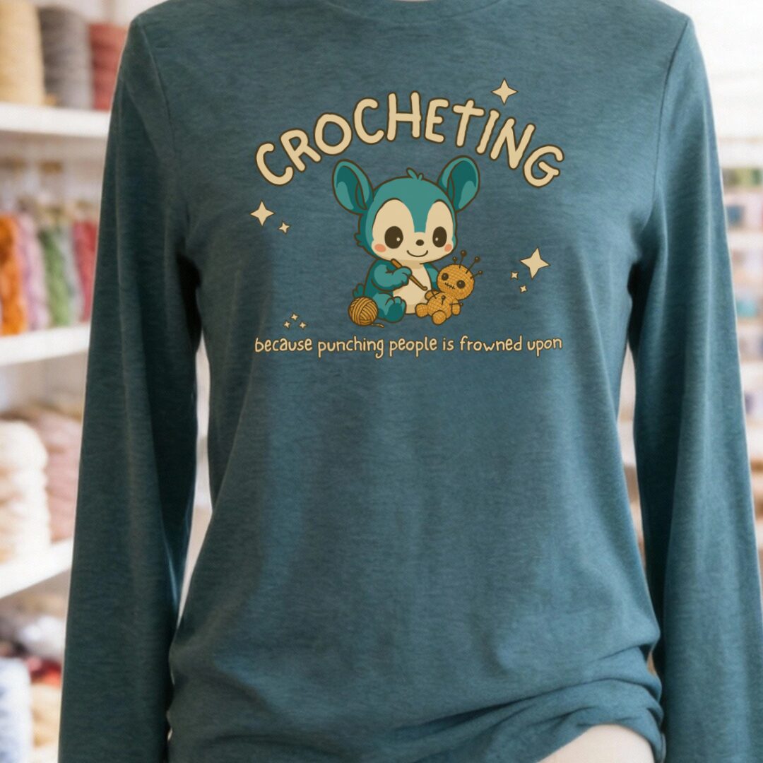 Punching People Is Frowned Upon Long Sleeve Tee Heather Deep Teal t-shirt