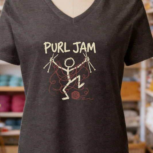 Purl Jam V-Neck T-Shirt Dark Grey t-shirt