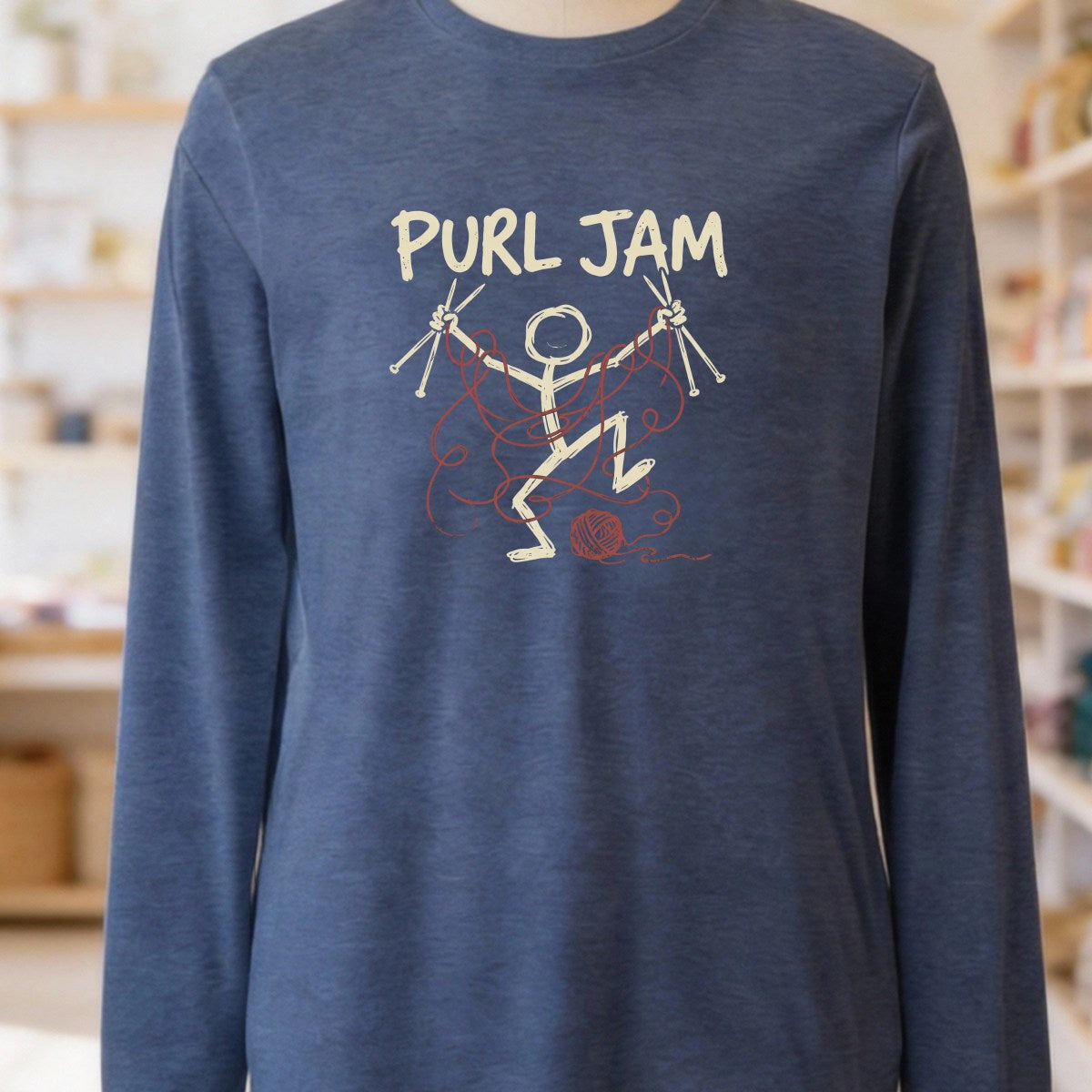 Purl Jam Heather Navy Long Sleeve Tee.jpg