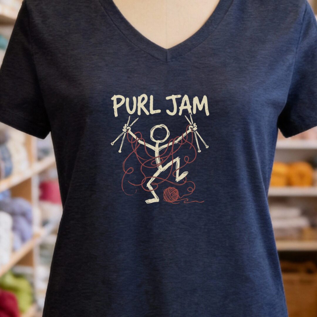 Purl Jam V-Neck T-Shirt Navy t-shirt