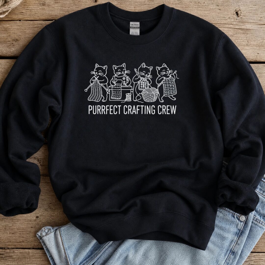 Purrfect Sweatshirt Black t-shirt