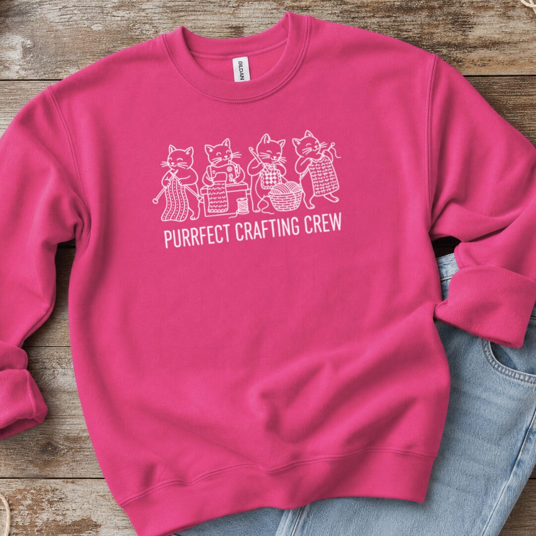 Purrfect Sweatshirt Bright Pink t-shirt