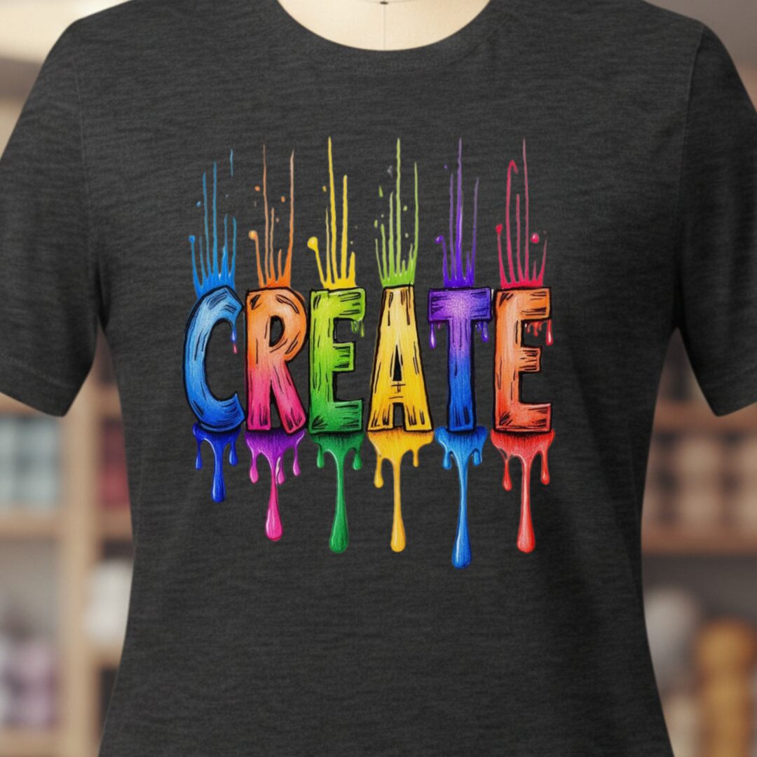 Rainbow Create T-Shirt Dark Grey t-shirt