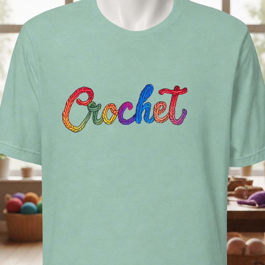 Rainbow Crochet T-Shirt Sea Breeze t-shirt