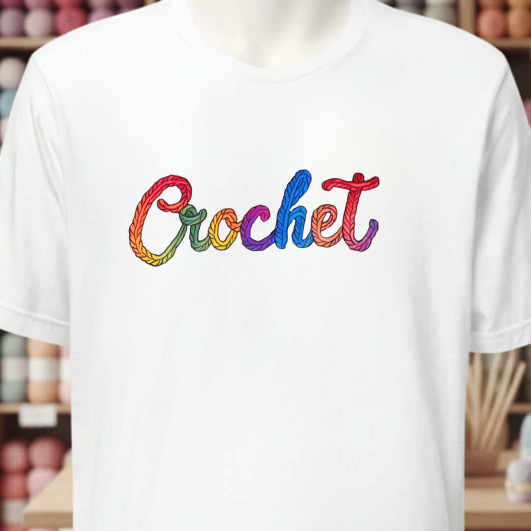 Rainbow Crochet T-Shirt White t-shirt