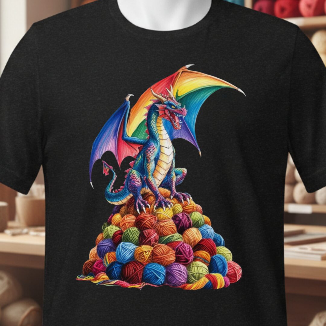 Rainbow Dragon T-Shirt Black t-shirt